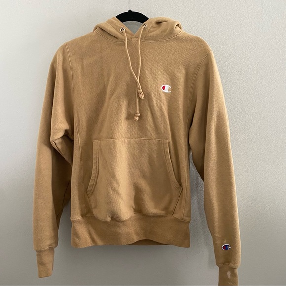 Tan Champion Reverse Weave Hoodie 